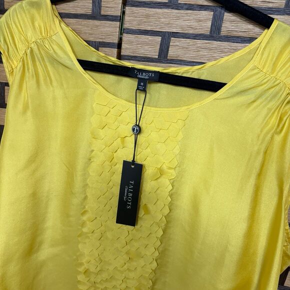 Talbots Gold Silk Tank Top Size 16‎ - Picture 3 of 7